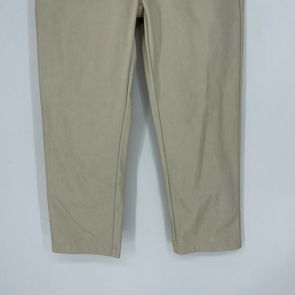 Avec Les Filles Barrel Fit Faux Leather Crop Pants Small - Picture 3 of 9